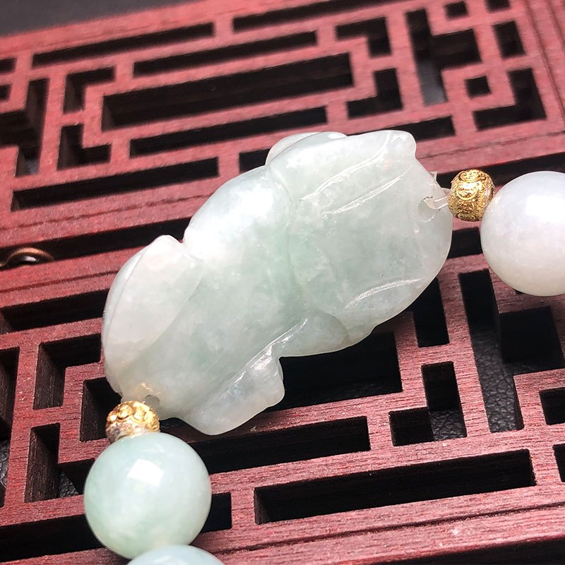 梦梵雅翡翠貔貅金珠手串 手链