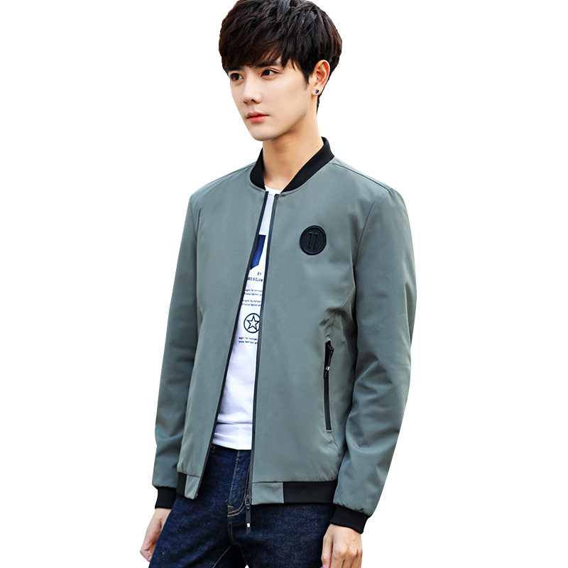 罗蒙(romon)时尚百搭夹克2021年秋季新款男装潮流时尚外套