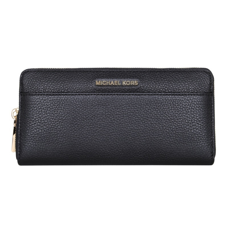 michaelkors女士黑色皮质长款拉链钱包32s7gm9e9lblack
