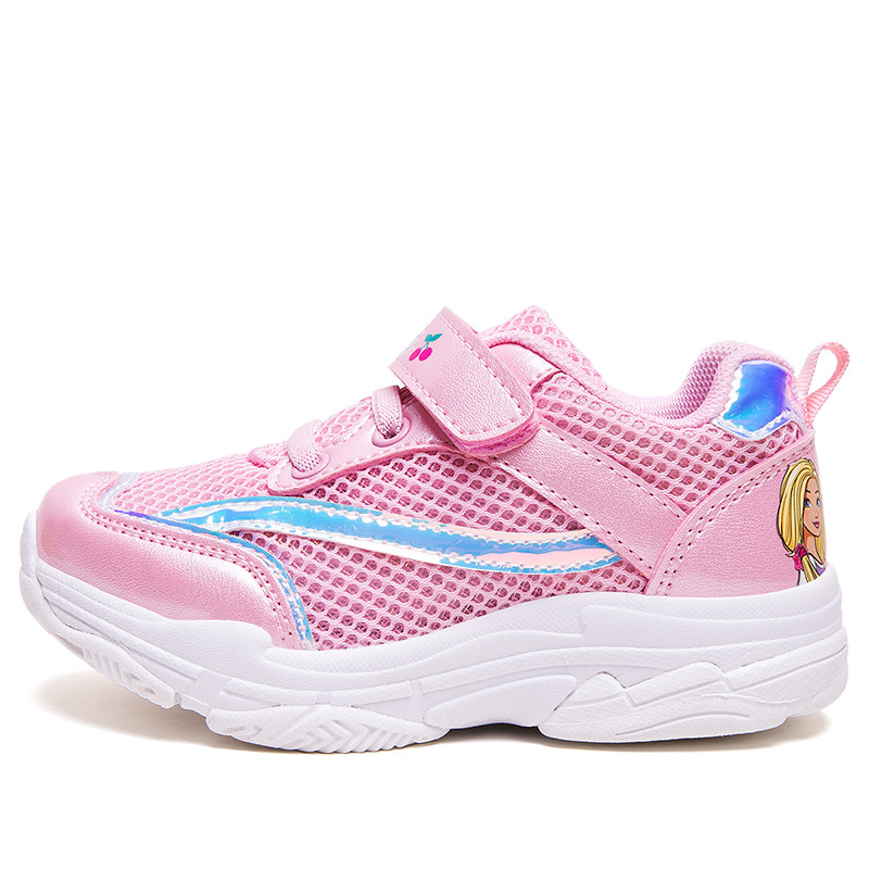 芭比童鞋女童运动鞋2019春季新款儿童网红鞋公主中大童网面透气夏