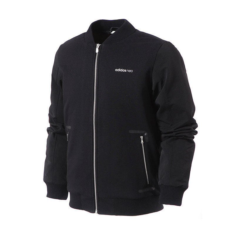 【自营】adidas阿迪达斯NEO男子棉服外套飞行领休闲运动服CD1651 L CD1651黑色