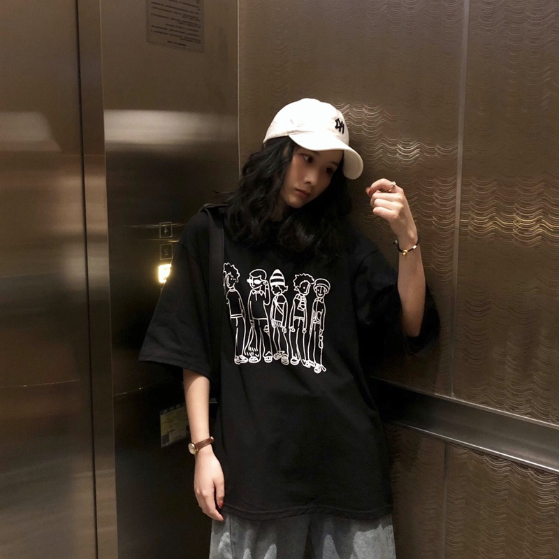 短袖T恤女宽松韩版学生学院风上衣时尚闺蜜装夏季新款打底衫女装