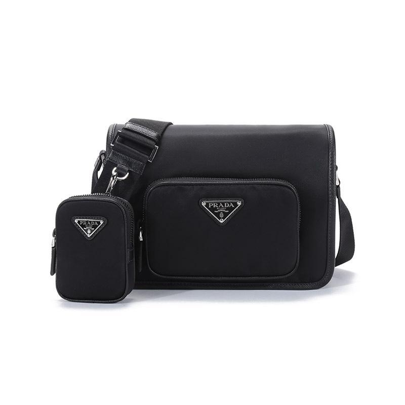 prada普拉达男士renylon尼龙单肩斜挎包带小包2vd0412dmh