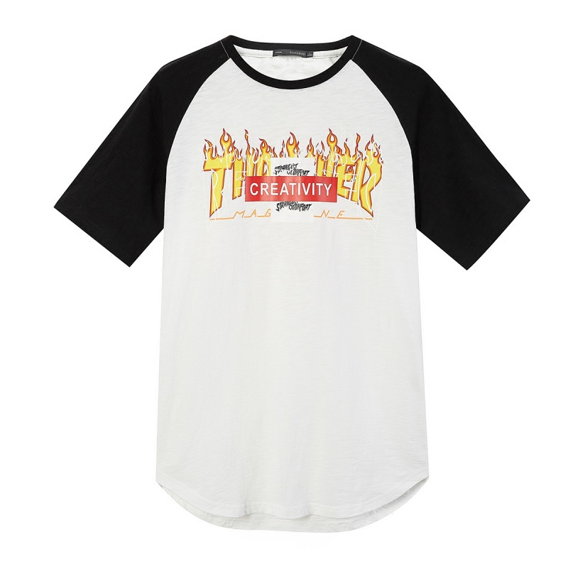 太平鸟男装2018春季新款个性创意印花圆领短袖男t恤潮_0