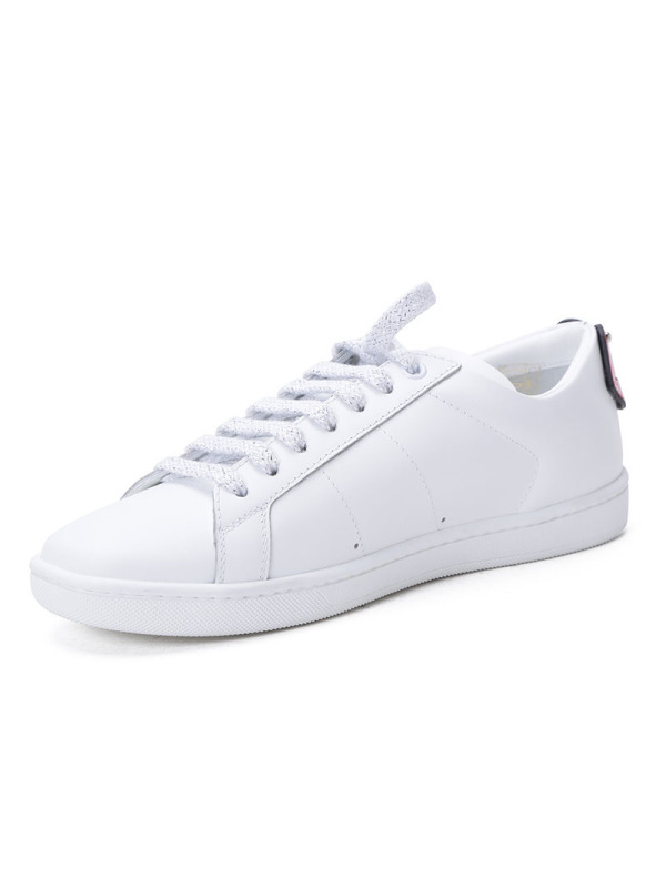 YSL LIPS 小白鞋 光面皮484928黑尾