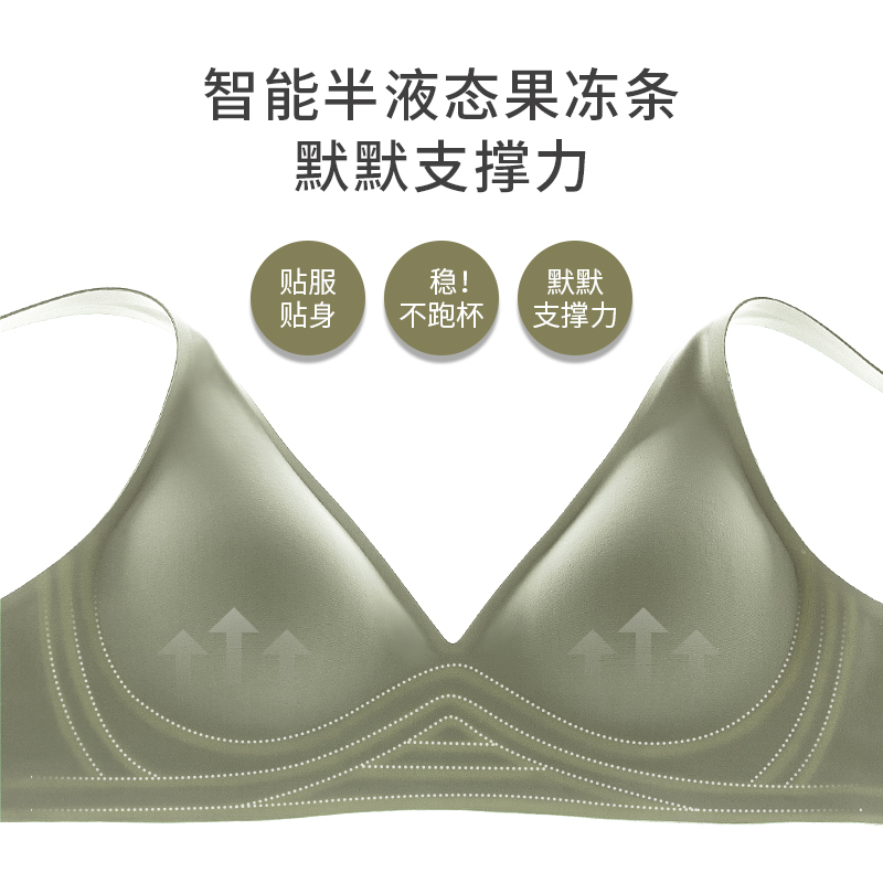 夏季无痕内衣女无钢圈薄款小胸聚拢调整型收副乳性感大码胸罩文胸_URNKF2
