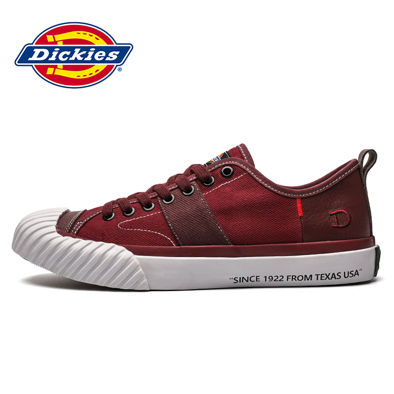 Dickies男鞋2019春季新款帆布鞋低帮休闲板鞋系带学生百搭潮鞋191M50LXS10