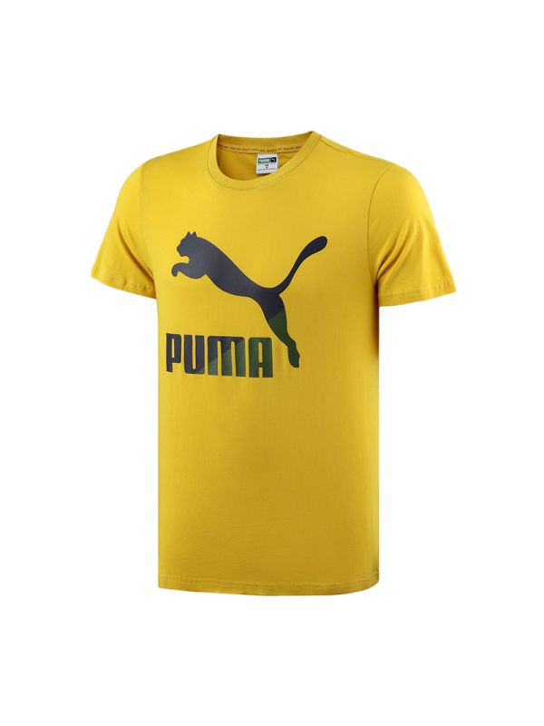 puma彪马男装运动服圆领logo短袖跑步健身t恤596535