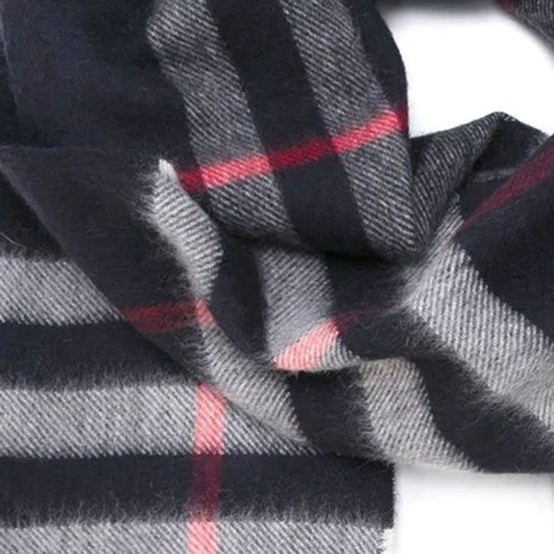 预订BURBERRY 经典格纹羊绒围巾 30*168CM图片