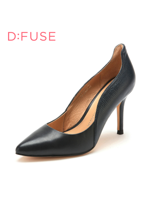 迪芙斯D:FUSE春季单鞋女牛皮革显瘦尖头超高跟鞋DF53113087