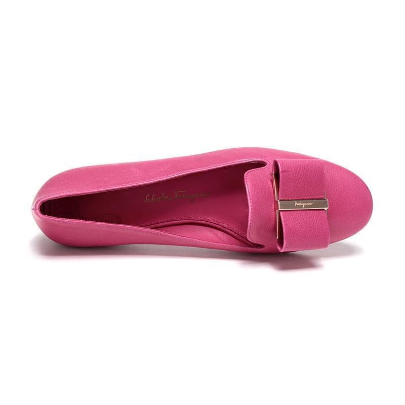 Salvatore Ferragamo 萨瓦托·菲拉格慕 女士蝴蝶结花朵跟造型平底鞋 0684338