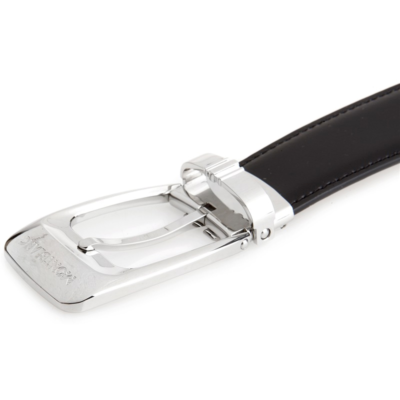 Montblanc（万宝龙）男士商务镀钯金光面针 牛皮箱包配件扣皮带/腰带 120 CM 106149