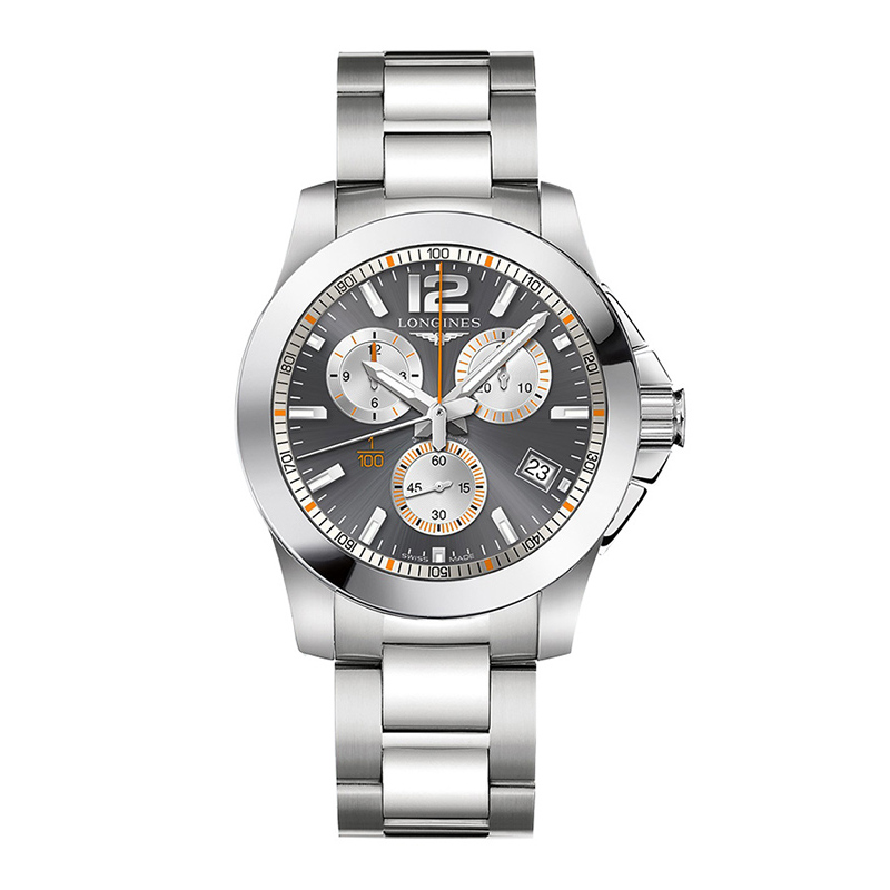 【预售款】LONGINES/浪琴 男士手表康卡斯系列时尚运动石英表防水钢带男表 L3.700.4.79.6