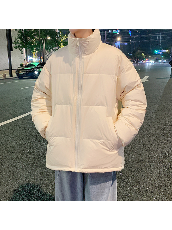 男士羽绒服冬季新款加厚潮牌港风情侣款面包服宽松立领男外套