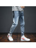 Ceba潮牌工装牛仔裤男宽松休闲哈伦男士束脚 流仔裤 韩版百搭大码男裤
