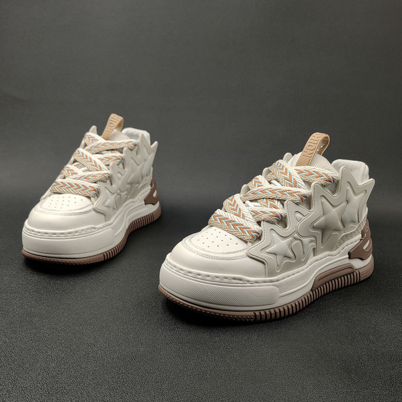 男生跑步鞋厚底板鞋男款潮鞋拼色厚底增高鞋欧洲站男鞋男士休闲鞋