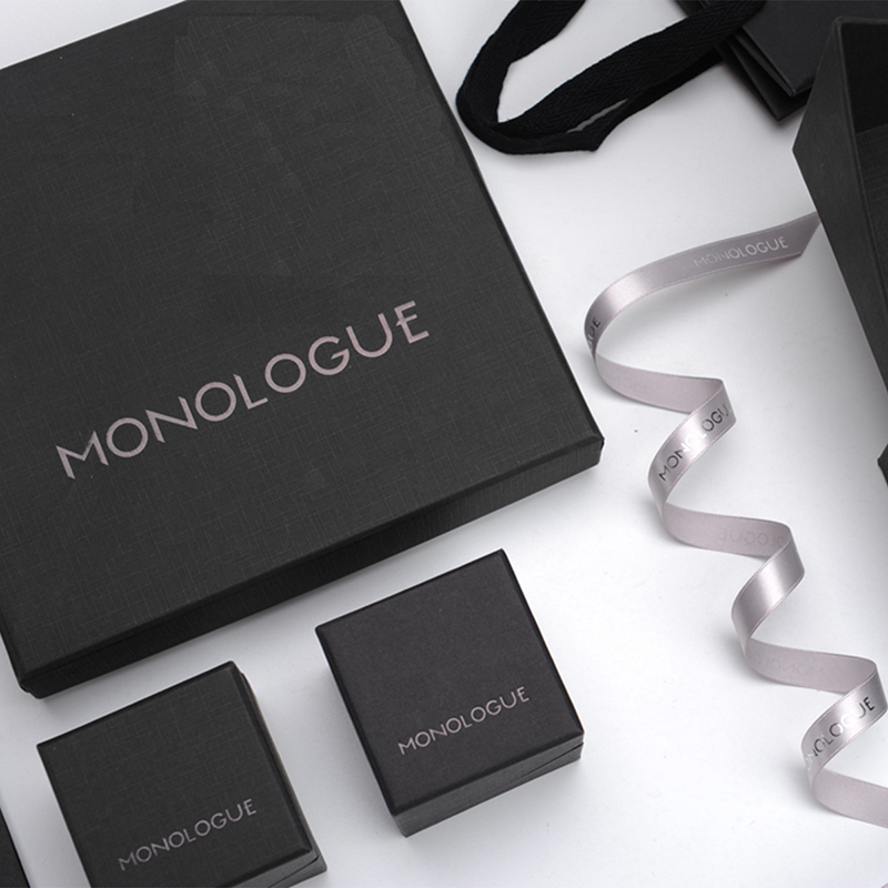 schl-Monologue独白18K玫瑰金镶钻单只六芒星耳线耳环女生日礼物_1