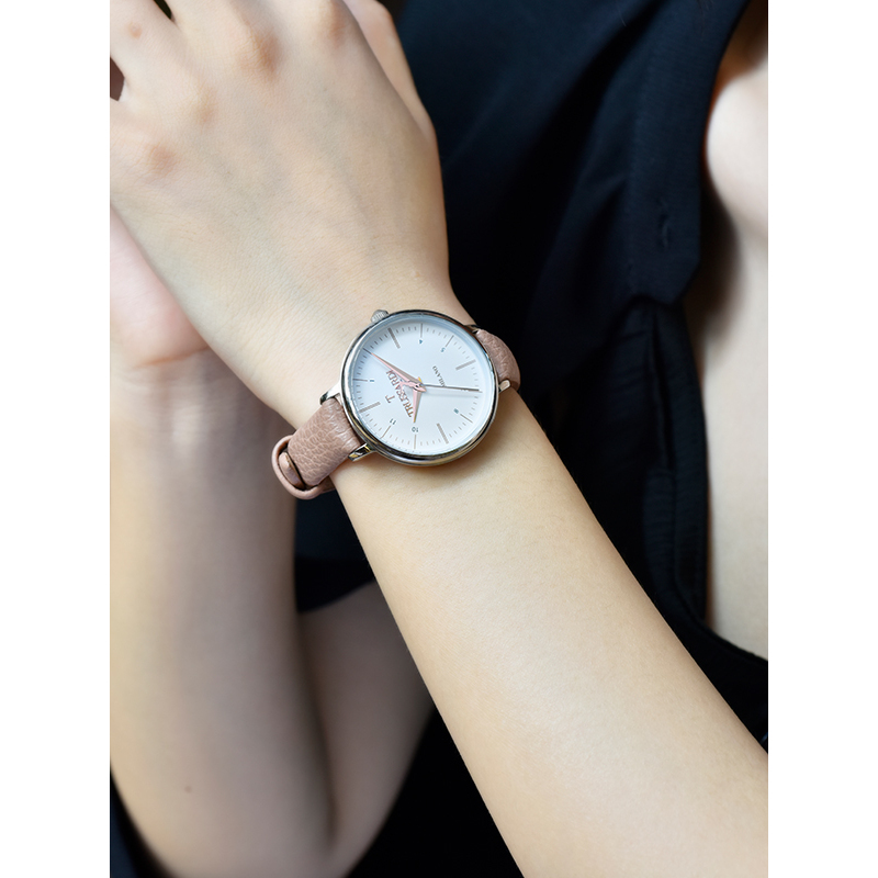 TRUSSARDI T-SUN系列皮质时尚百搭石英女士手表