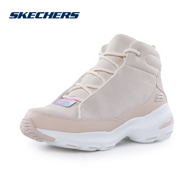 Skechers斯凯奇女鞋秋季新款D lites熊猫鞋 绒里休闲靴子66666138
