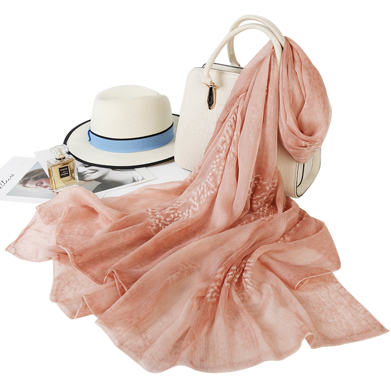 上海故事春秋冬季长款韩版百搭大红色丝巾女围巾纱巾新娘婚纱披肩