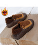 舒适厚底懒人鞋女冬季新款保暖女鞋百搭一脚蹬休闲鞋
