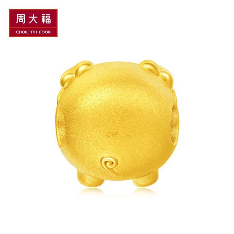 周大福潮萌墨镜猪金猪生肖珠足金金吊坠R【多款】甄选图片