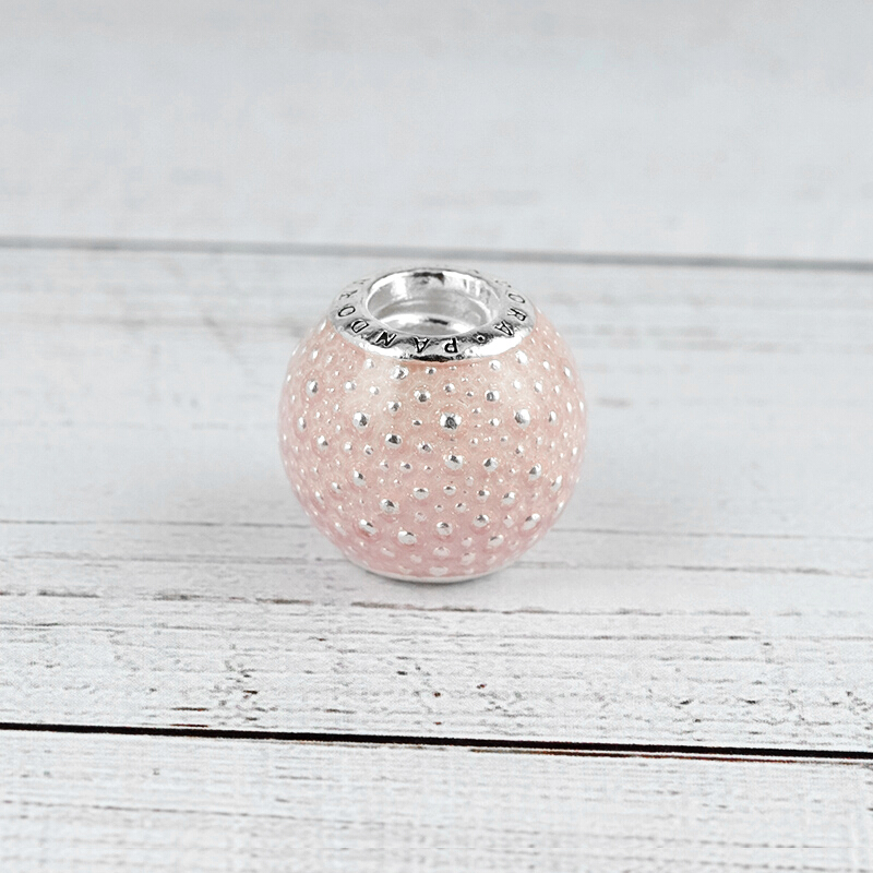 PANDORA潘多拉 粉色魔法串珠 珐琅串饰925银-797091EN160