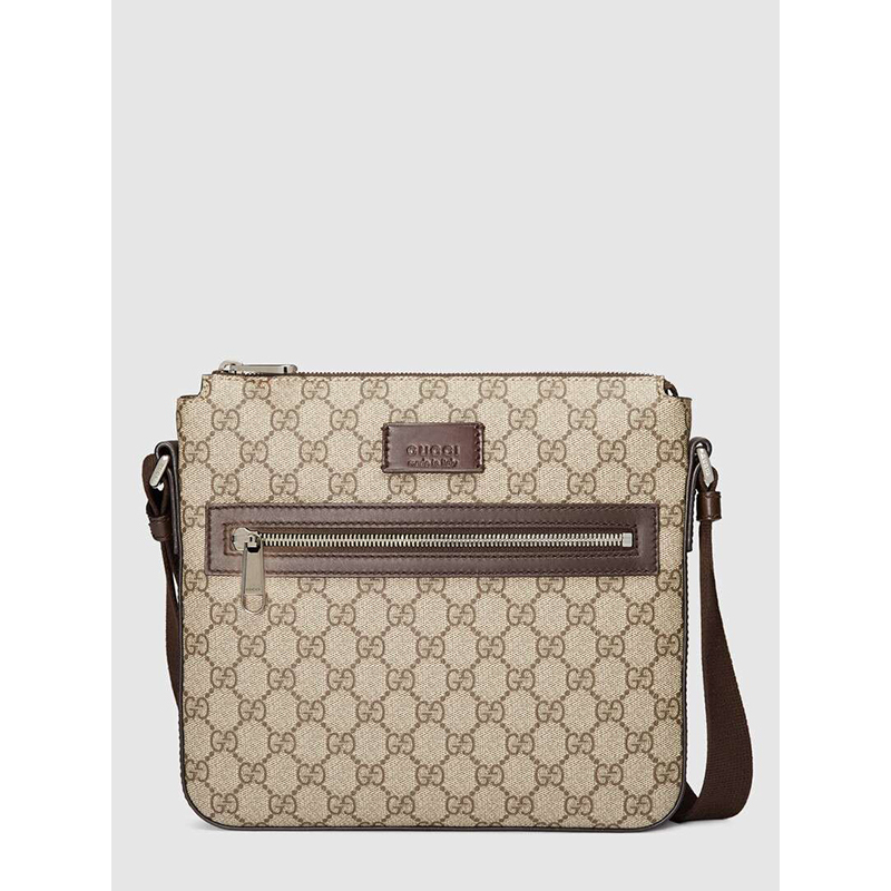 GUCCI/古驰 经典Logo男士帆布单肩包 406410