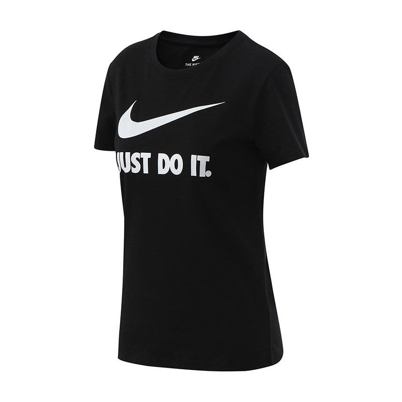 NIKE耐克女短袖T恤just do it休闲透气圆领上衣889404 黑色 L图片