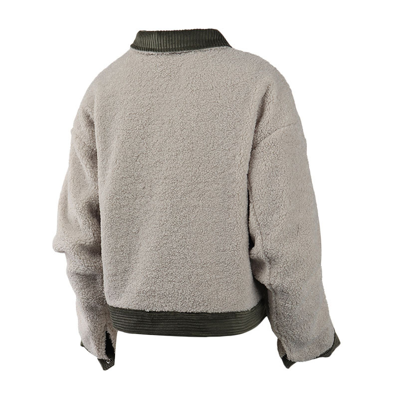adidas阿迪达斯三叶草女装运动服两面穿羊加绒夹克外套FQ2121