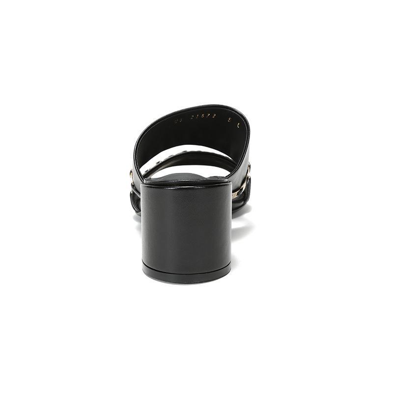 Salvatore Ferragamo 菲拉格慕 女士TRABIA系列羊皮高跟拖鞋 0733471