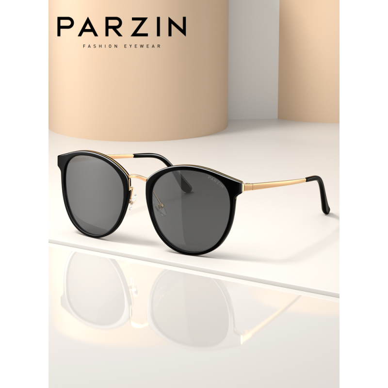 帕森(PARZIN)新品宋祖儿明星同款偏光太阳镜大框复古潮墨镜女大脸显瘦9913