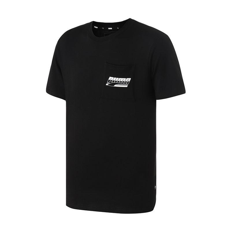 PUMA彪马男装运动服休闲服圆领小LOGO短袖T恤844634