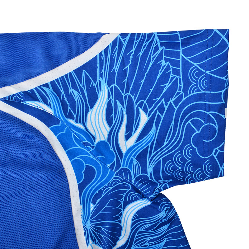 李宁lining羽毛球服巴西td款大赛服运动服男款蓝色款aayl121