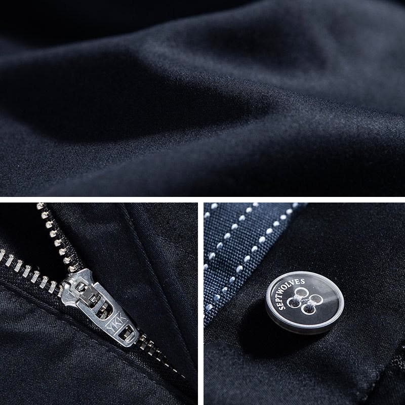 七匹狼休闲裤2019春季青年男士时尚商务微弹直筒休闲长裤图片