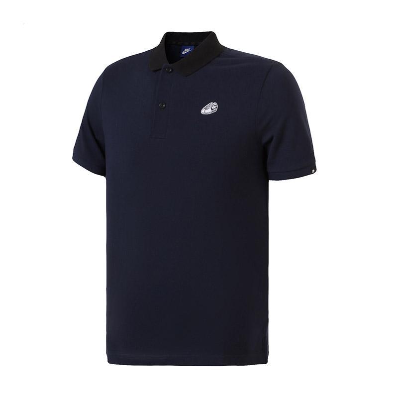 NIKE耐克男短袖POLO衫夏季透气休闲运动翻领T恤928050 L 928050-451蓝黑蓝+黑+白