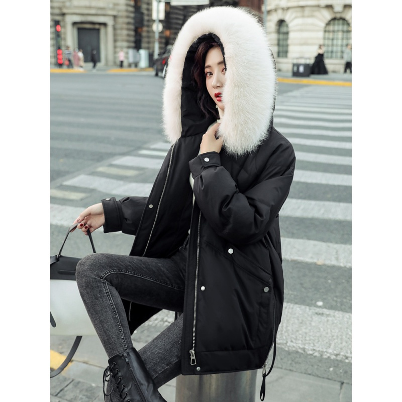 高梵毛领羽绒服女冬中长款2020年新款韩版宽松时尚高端外套潮