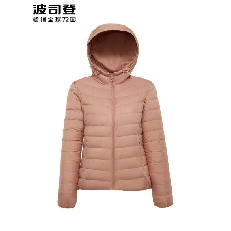 【柔肤】波司登柔肤女休闲轻薄外套连帽短款羽绒服图片