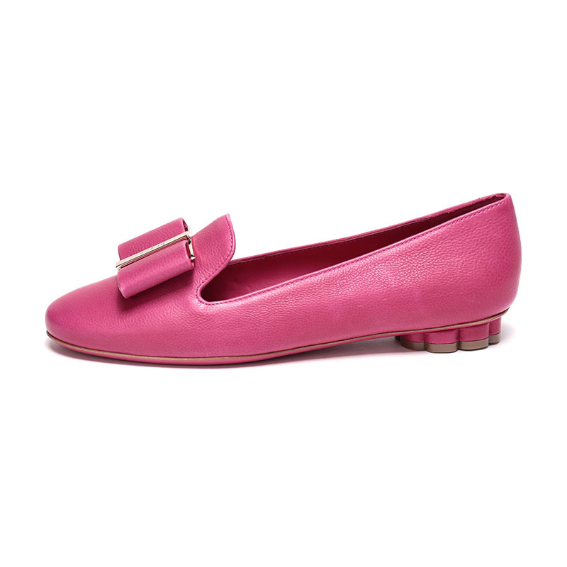 Salvatore Ferragamo 萨瓦托·菲拉格慕 女士蝴蝶结花朵跟造型平底鞋 0684338