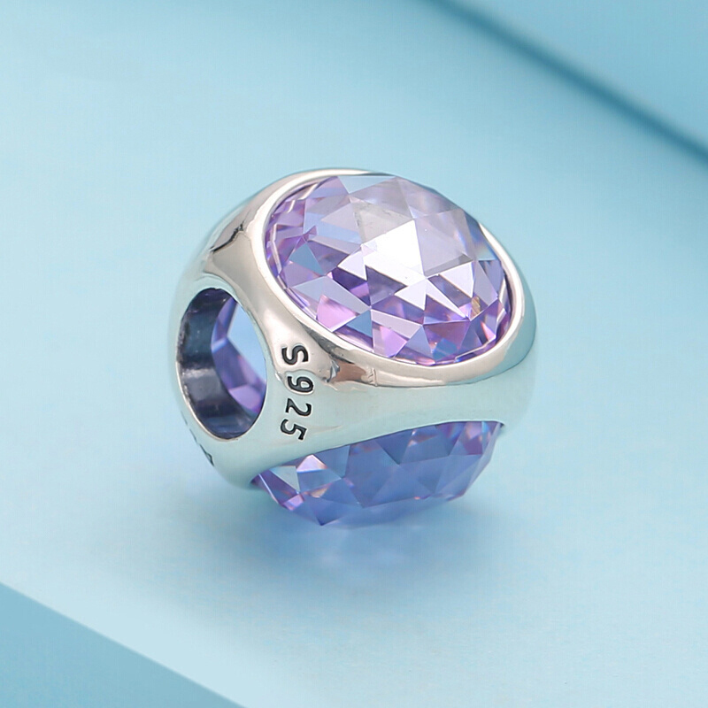 pandora潘多拉薰衣草闪耀的水滴925银串饰792095lcz