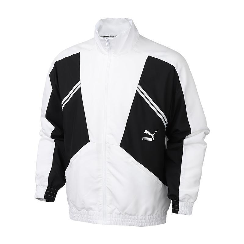 PUMA彪马男装运动服拼接撞色休闲梭织外套夹克597368