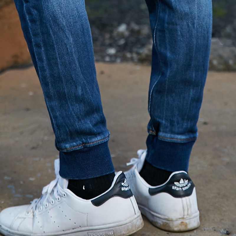 Lee Cooper2018新款男士牛仔裤男薄款弹力修身直筒休闲秋季裤子男
