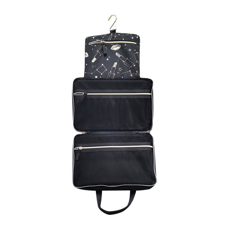 雅诗兰黛秋季黑色红唇星座手提化妆包