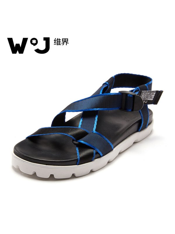 维界透气时尚新款织带凉鞋
