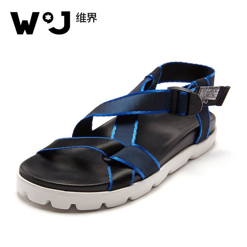 维界透气时尚新款织带凉鞋图片