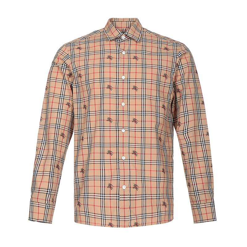 burberry博柏利男款棉质长袖衬衫