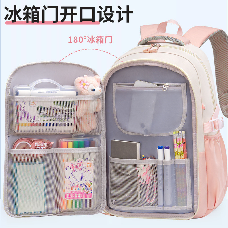 时尚休闲学生双肩包女大容量初高中学生书包女生通勤简约背包