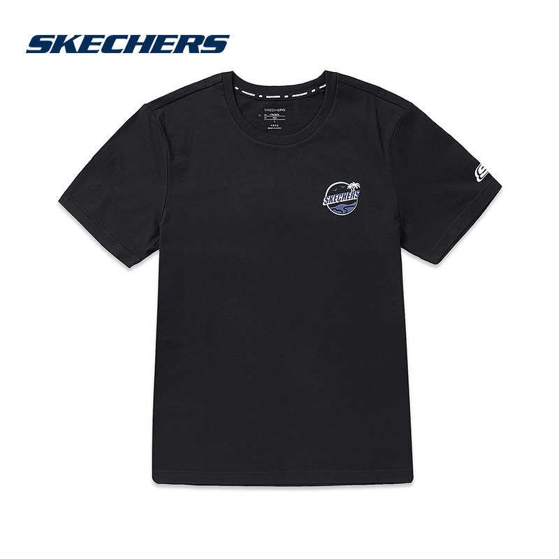 Skechers斯凯奇男子夏季夏日风情印花圆领短袖T恤SMLC219M024
