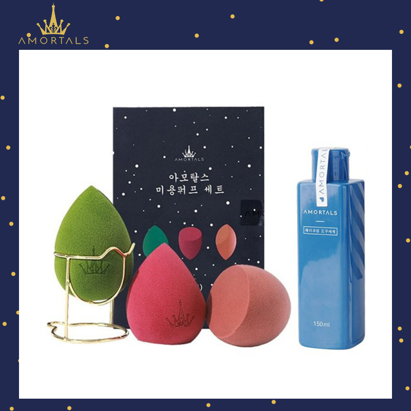 尔木萄(AMORTALS)星空美妆蛋套盒+化妆工具专用清洗剂150ml
