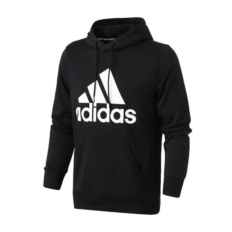 【自营】adidas男服卫衣连帽套头衫休闲针织运动服DQ1461 L DQ1461黑色